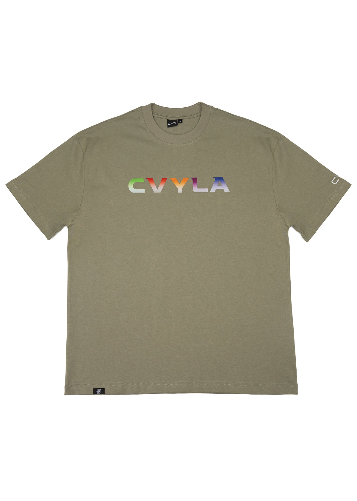 CVYLA Women Olive Oversize Tee, product photo 2