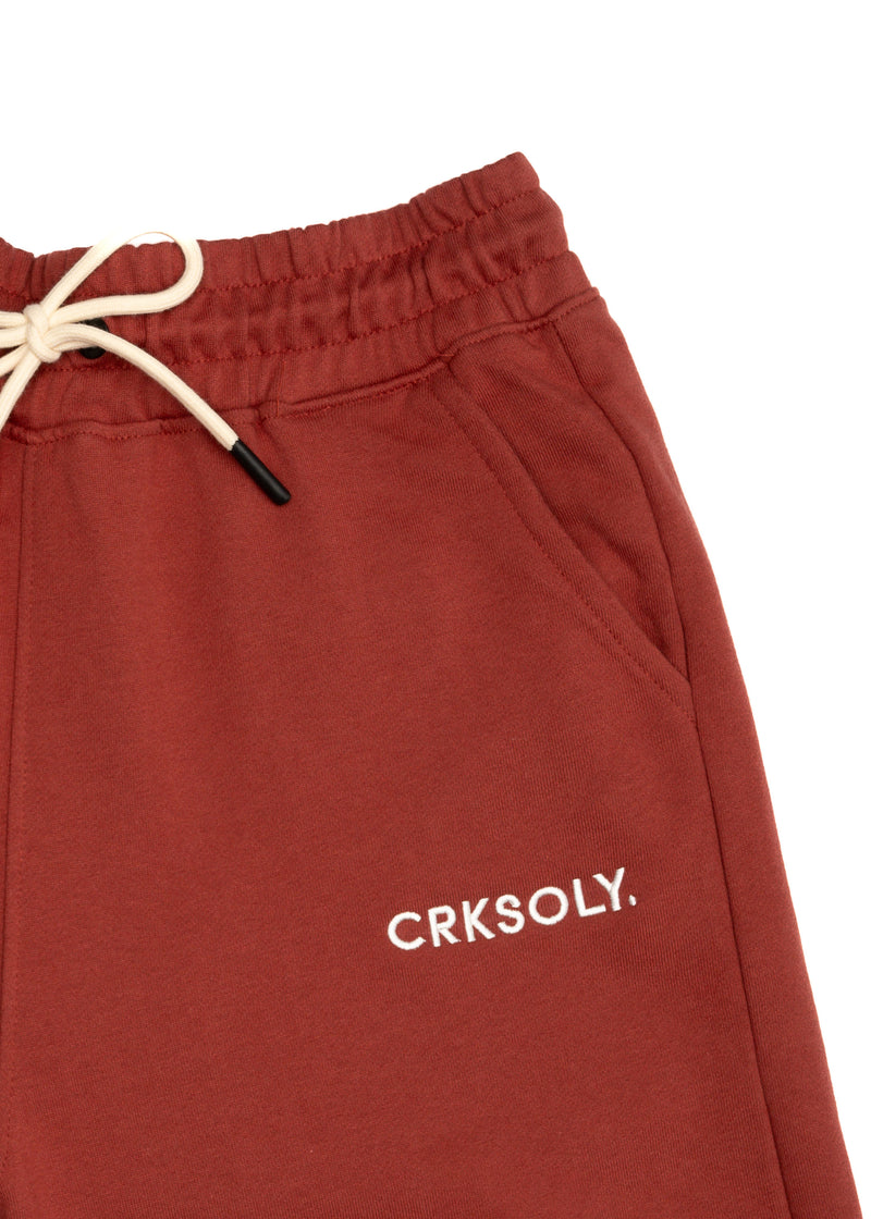 CRKSOLY. Red Cotton Sweatshort