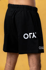 CRKSOLY. Black Cotton Sweat Shorts