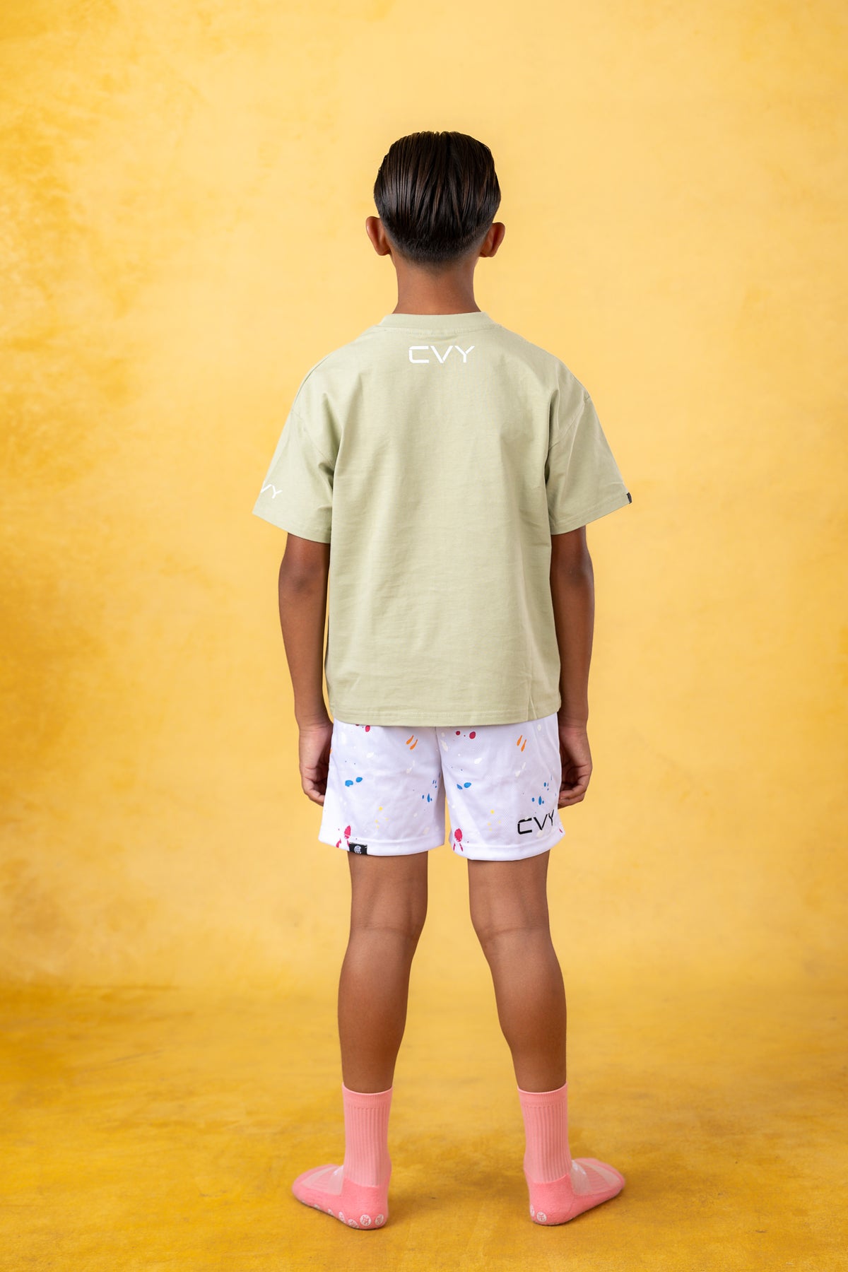 CRKSOLY. Youth Olive Green Streetwear Tee, product photo 9