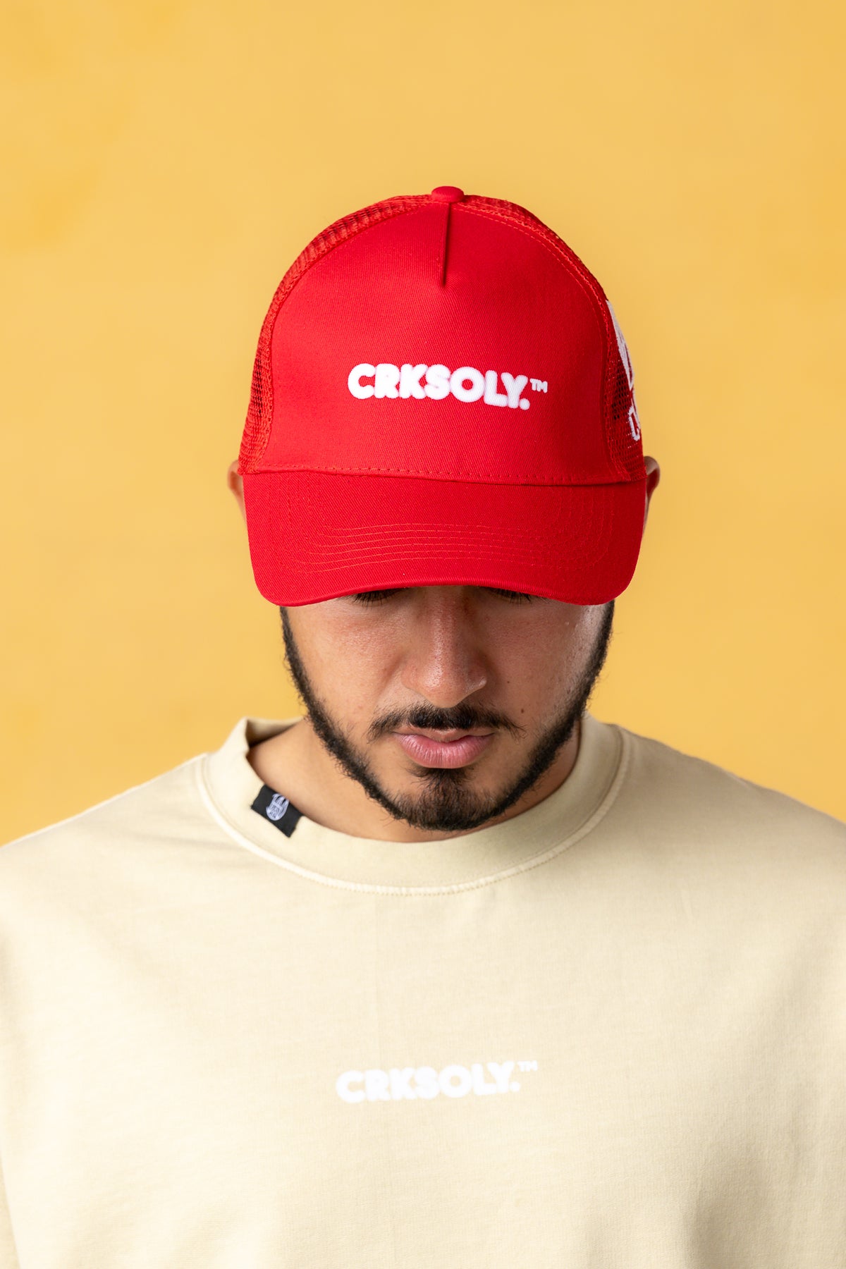 CRKSOLY. Red Blur SnapBack Hat, product photo 5