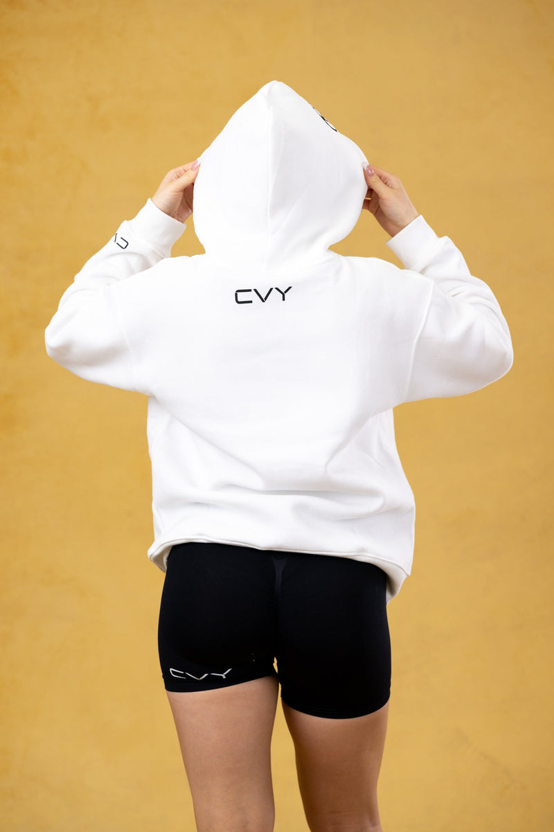 CRKSOLY. Women White Hoodie