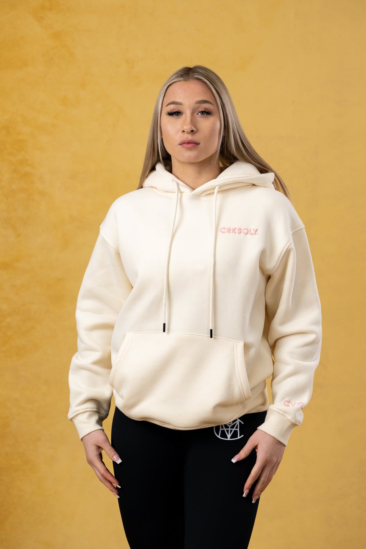 CRKSOLY. Women OFW Cream Hoodie, product photo 1