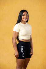 CRKSOLY. Women Yellow Silk Training Top