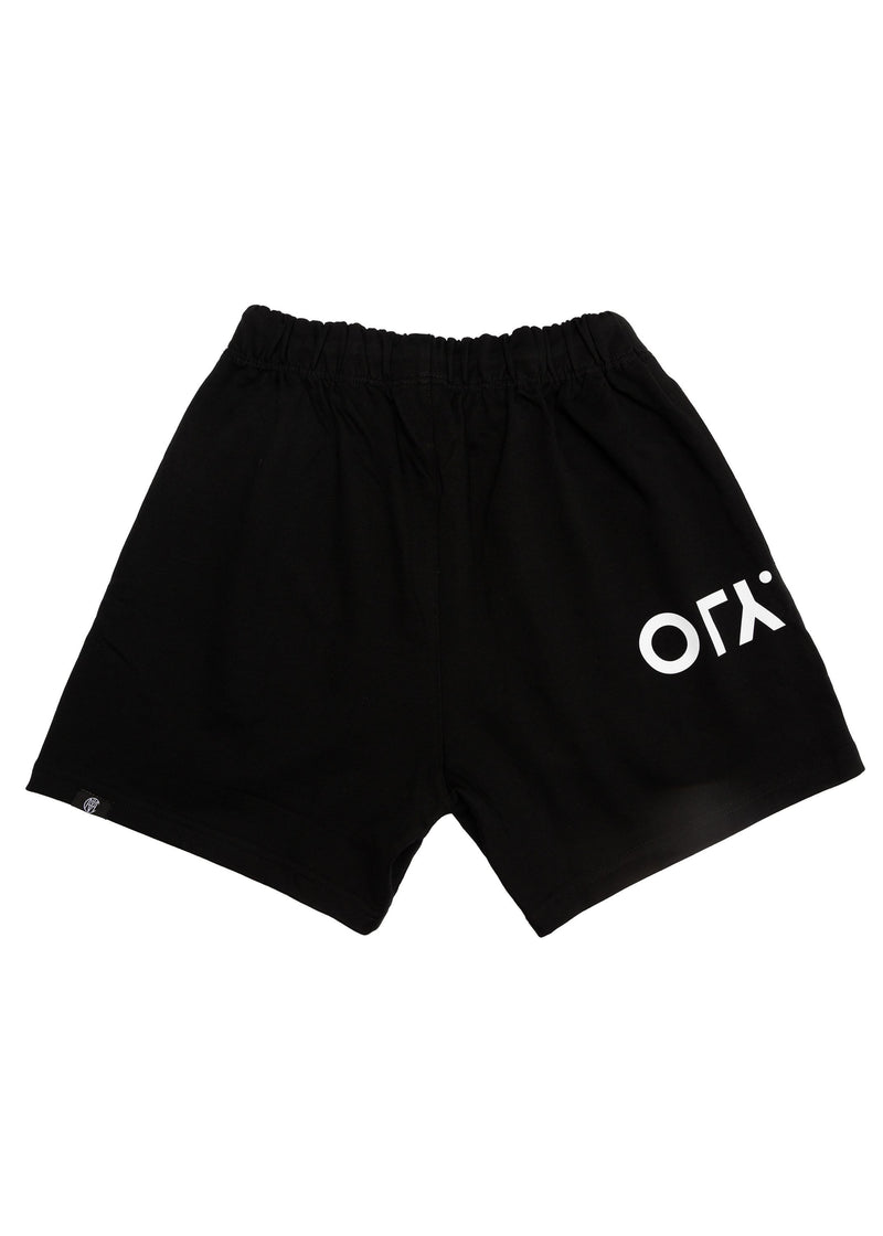 CRKSOLY. Black Cotton Sweat Shorts