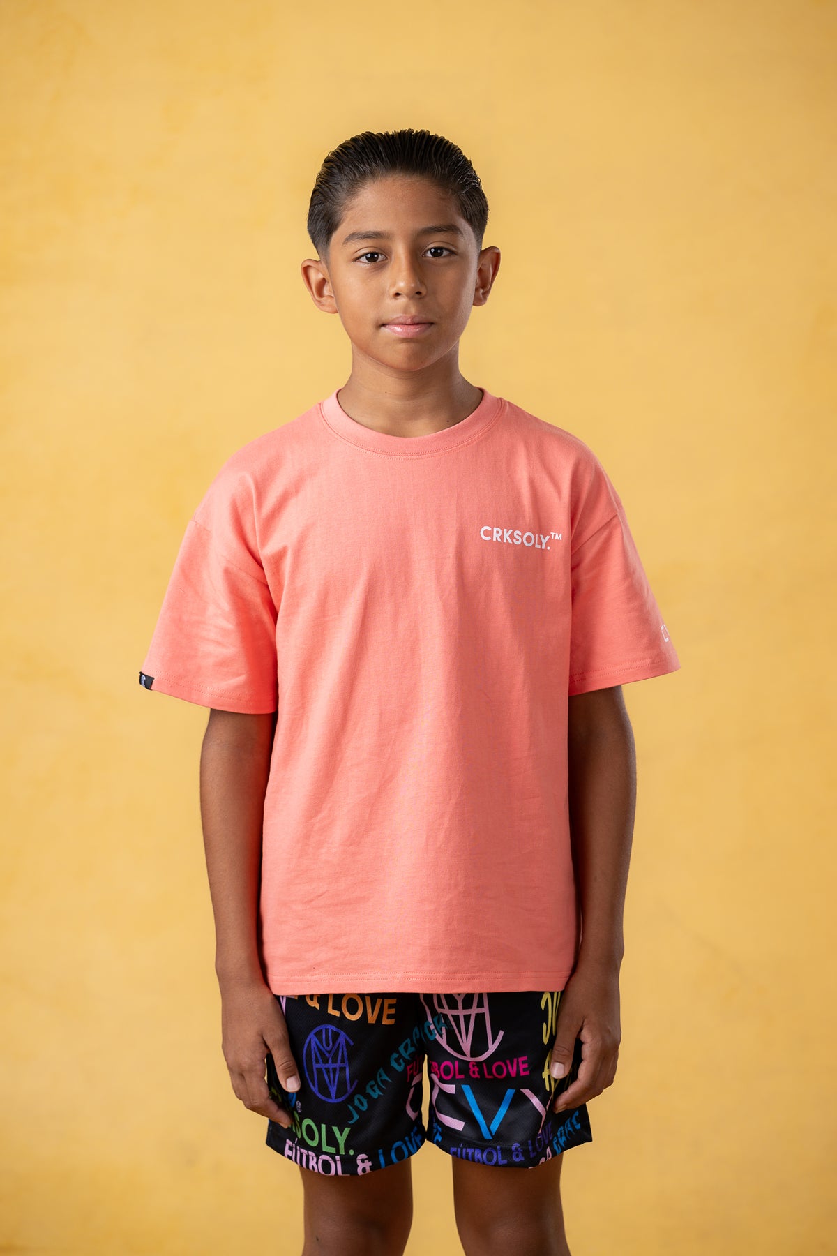 CRKSOLY. Youth Coral Streetwear Tee, product photo 1
