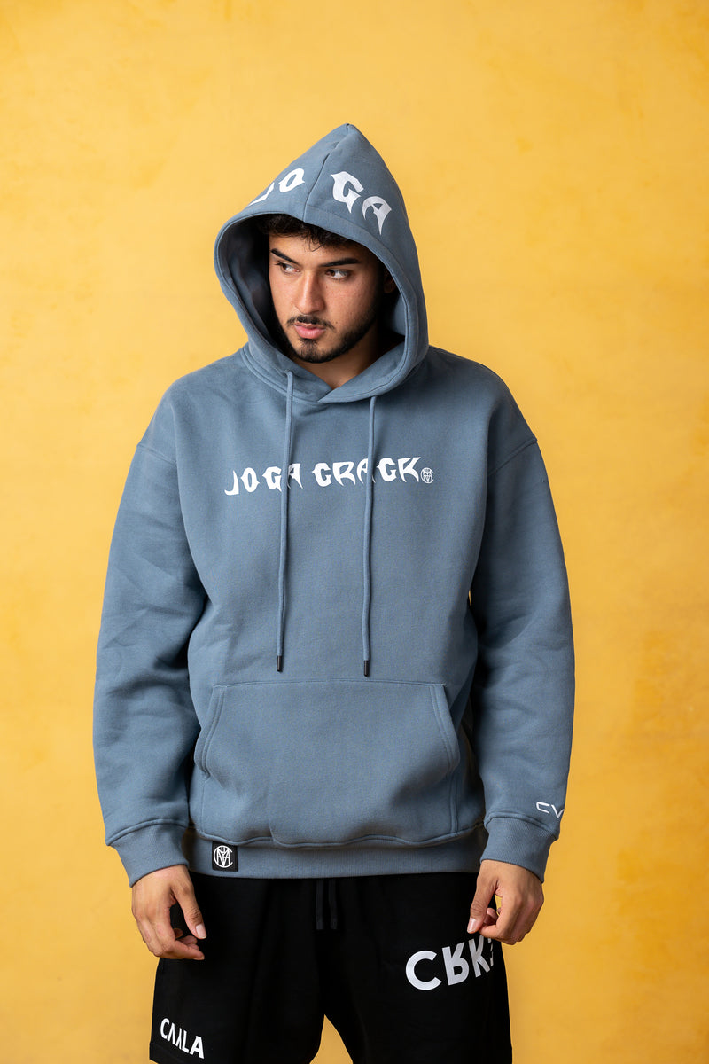 Joga Crack Men Blue Hoodie