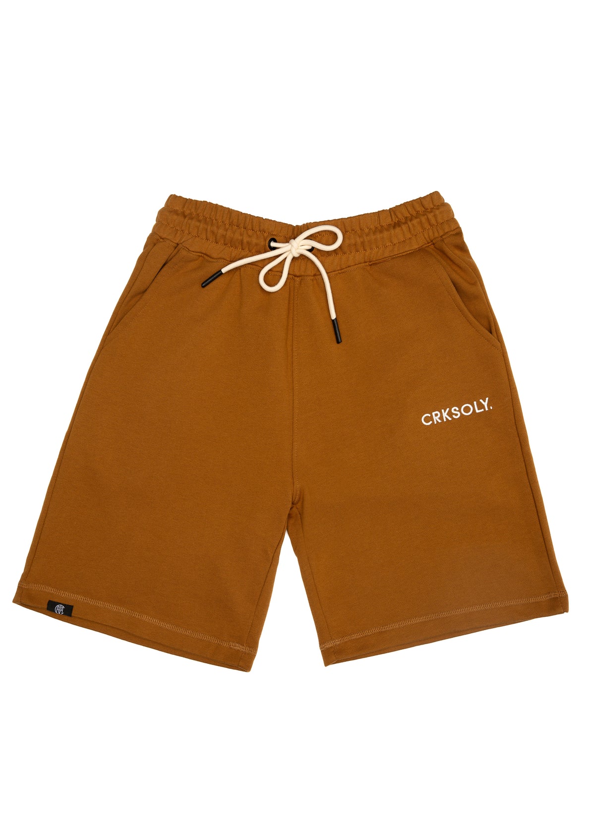 CRKSOLY. Men Brown Cotton Sweatshort, product photo 2