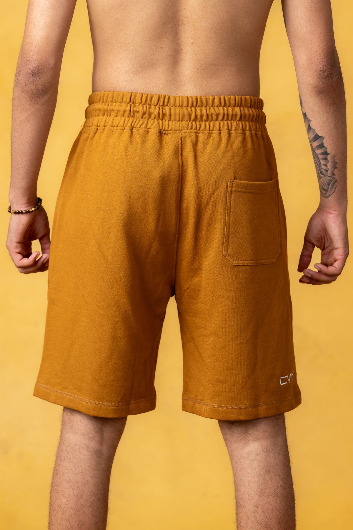 CRKSOLY. Men Brown Cotton Sweatshort, product photo 7