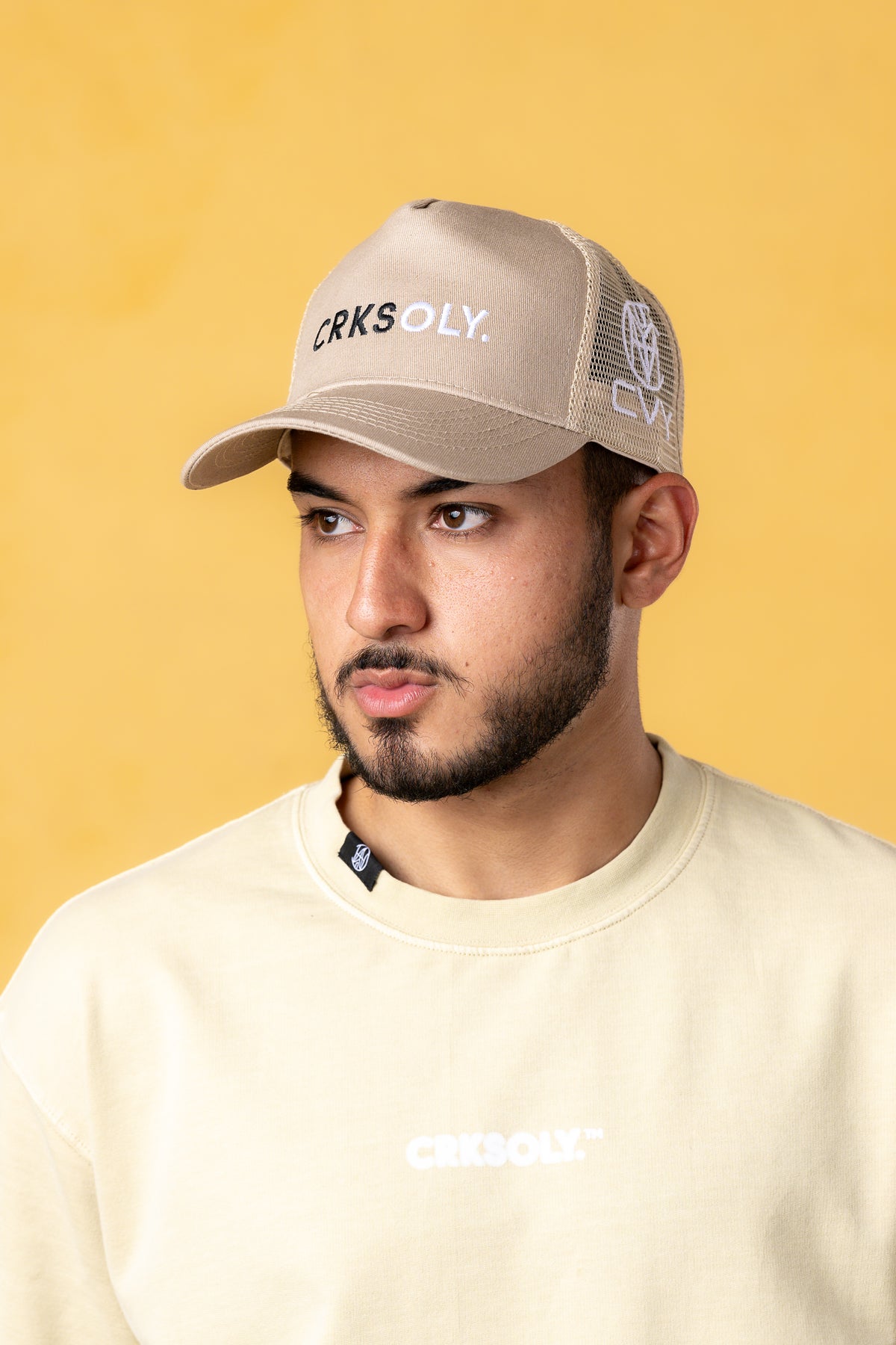 CRKSOLY. Tan SnapBack Hat, product photo 4