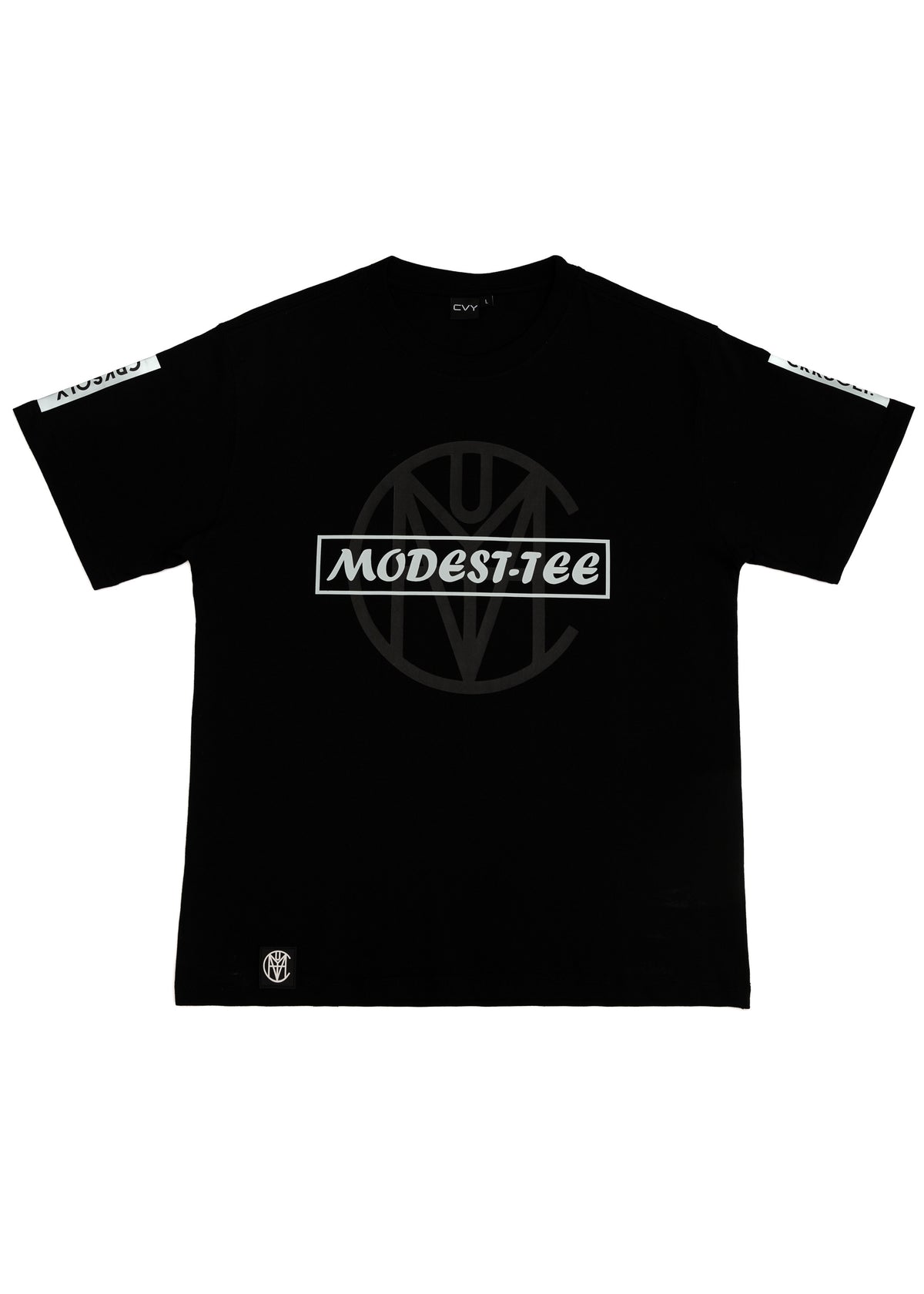 CRKSOLY. Men Black and Teal Modest-Tee, product photo 2