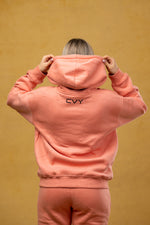 CRKSOLY. Women Coral Sweatsuit Hoodie