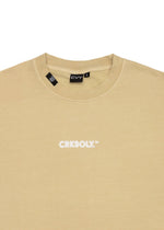 CRKSOLY. Men Oversized Cream Blur Cotton Tee
