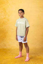 CRKSOLY. Youth Olive Green Streetwear Tee