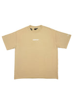 CRKSOLY. Men Oversized Cream Blur Cotton Tee