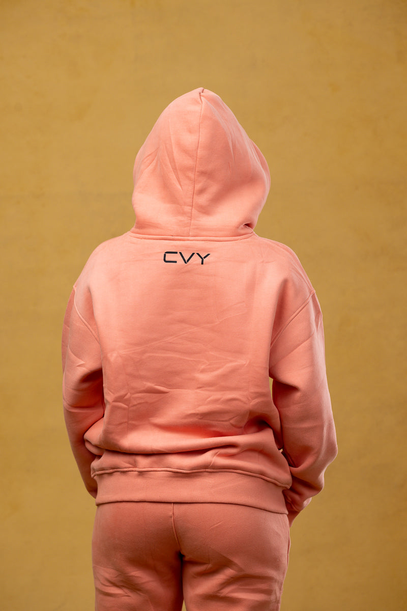 CRKSOLY. Women Coral Sweatsuit Hoodie