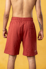 CRKSOLY. Red Cotton Sweatshort