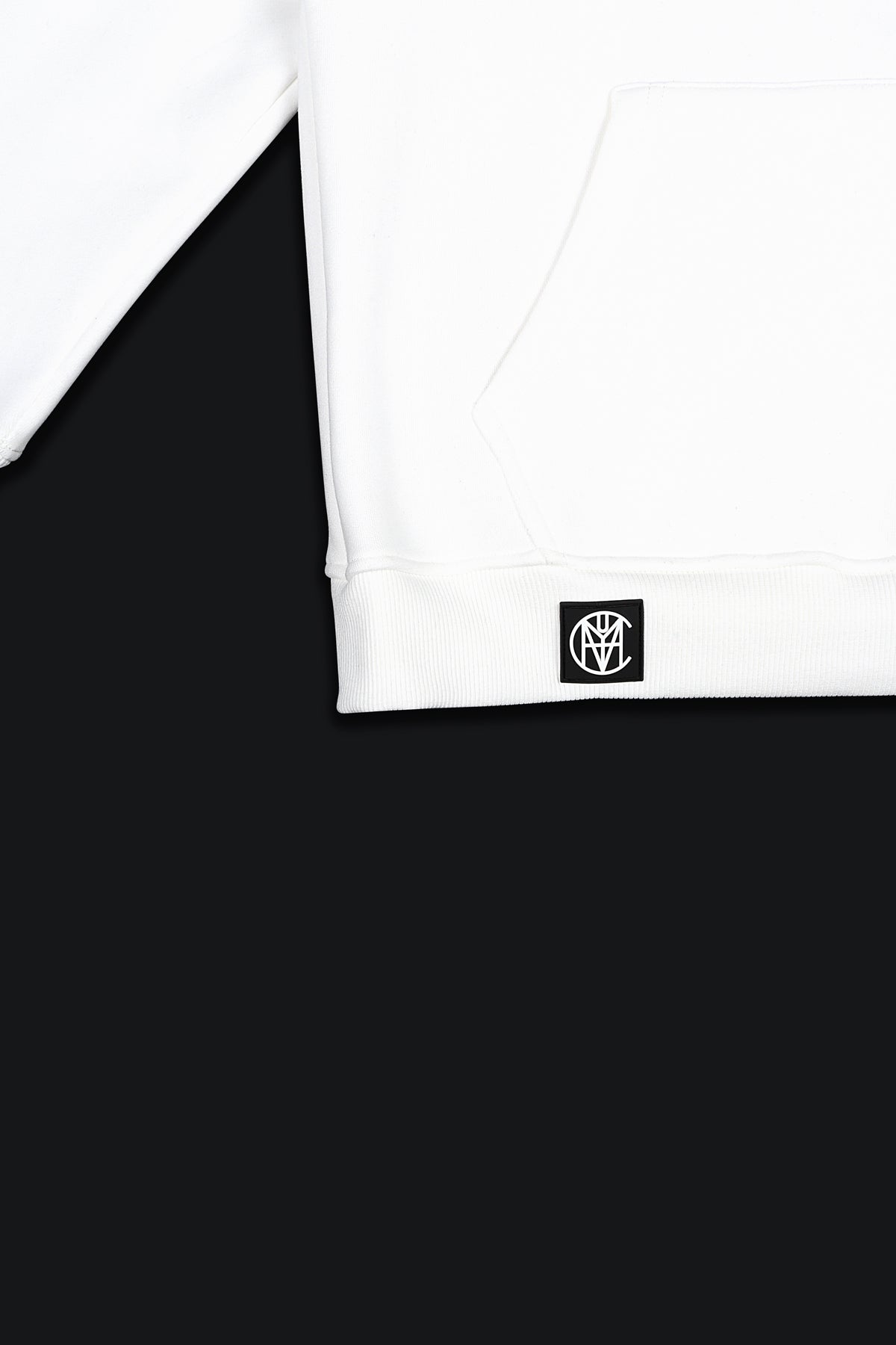 CRKSOLY. Sudadera con capucha blanca para hombre