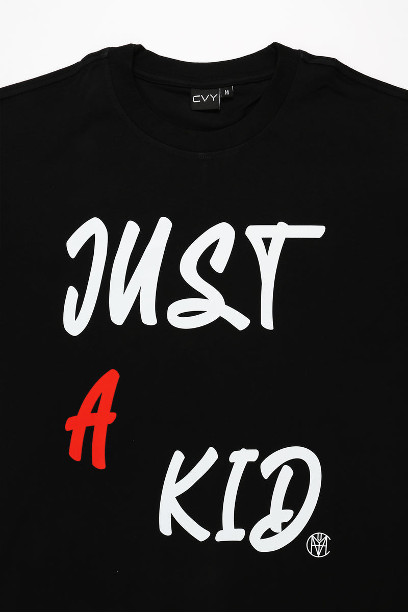 Just a Kid Black T-Shirt