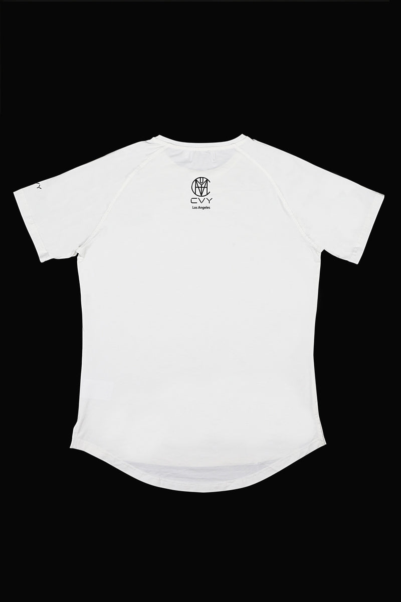 CRKSOLY White Tee Black Logo - CVY 