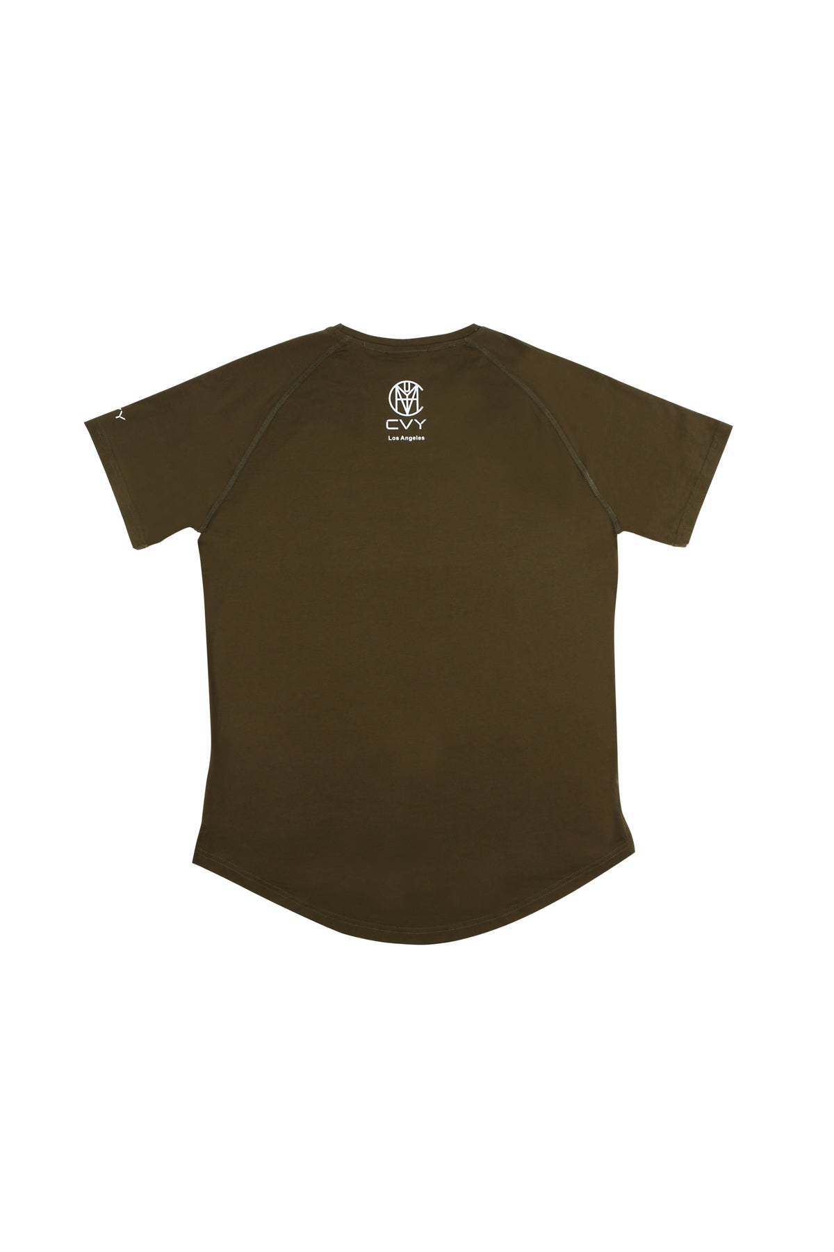 CRKSOLY. Camiseta elástica de algodón verde militar
