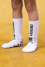 CRKSOLY. White Training Grip Socks