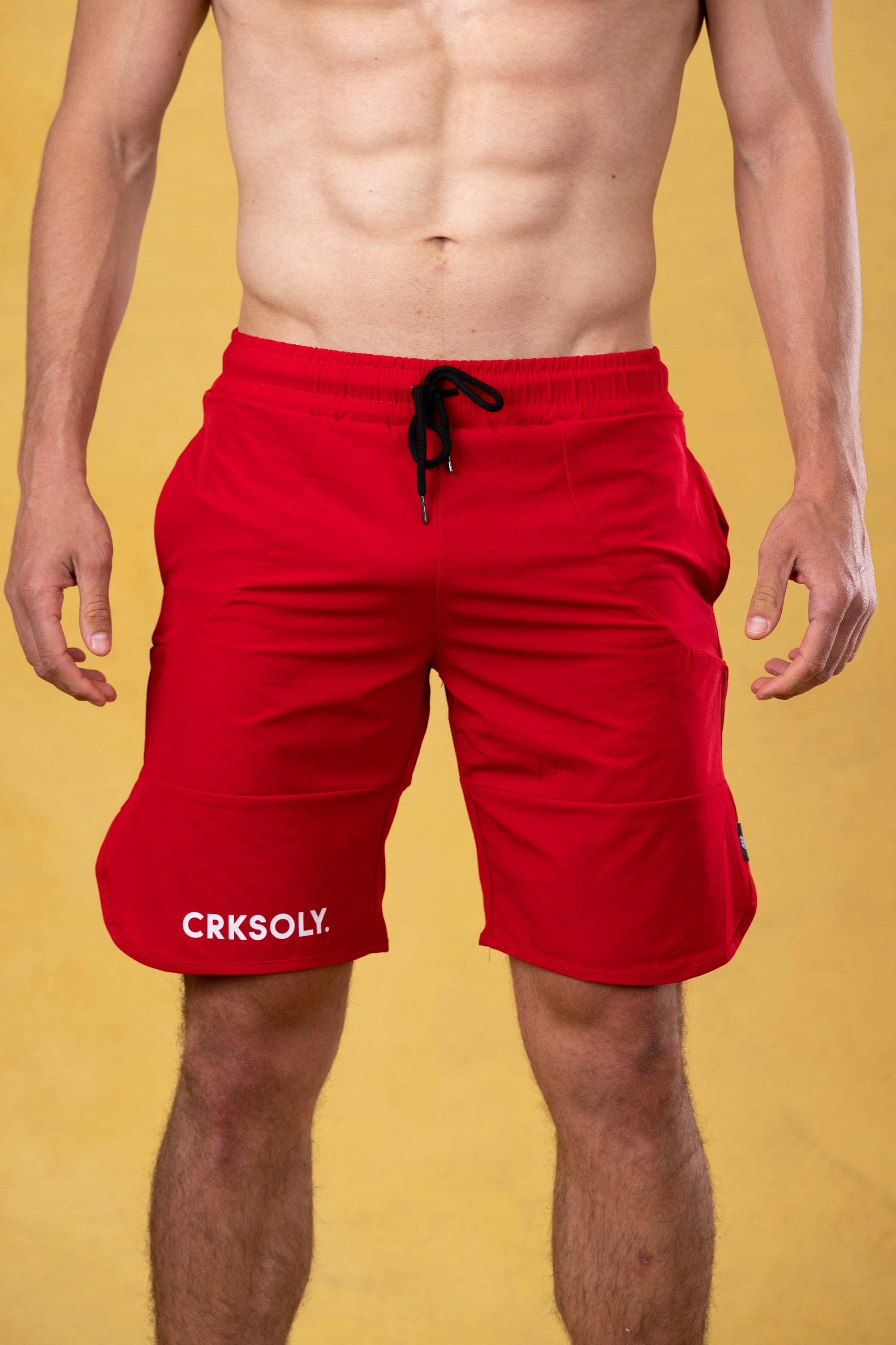CRKSOLY. Pantalones cortos rojos