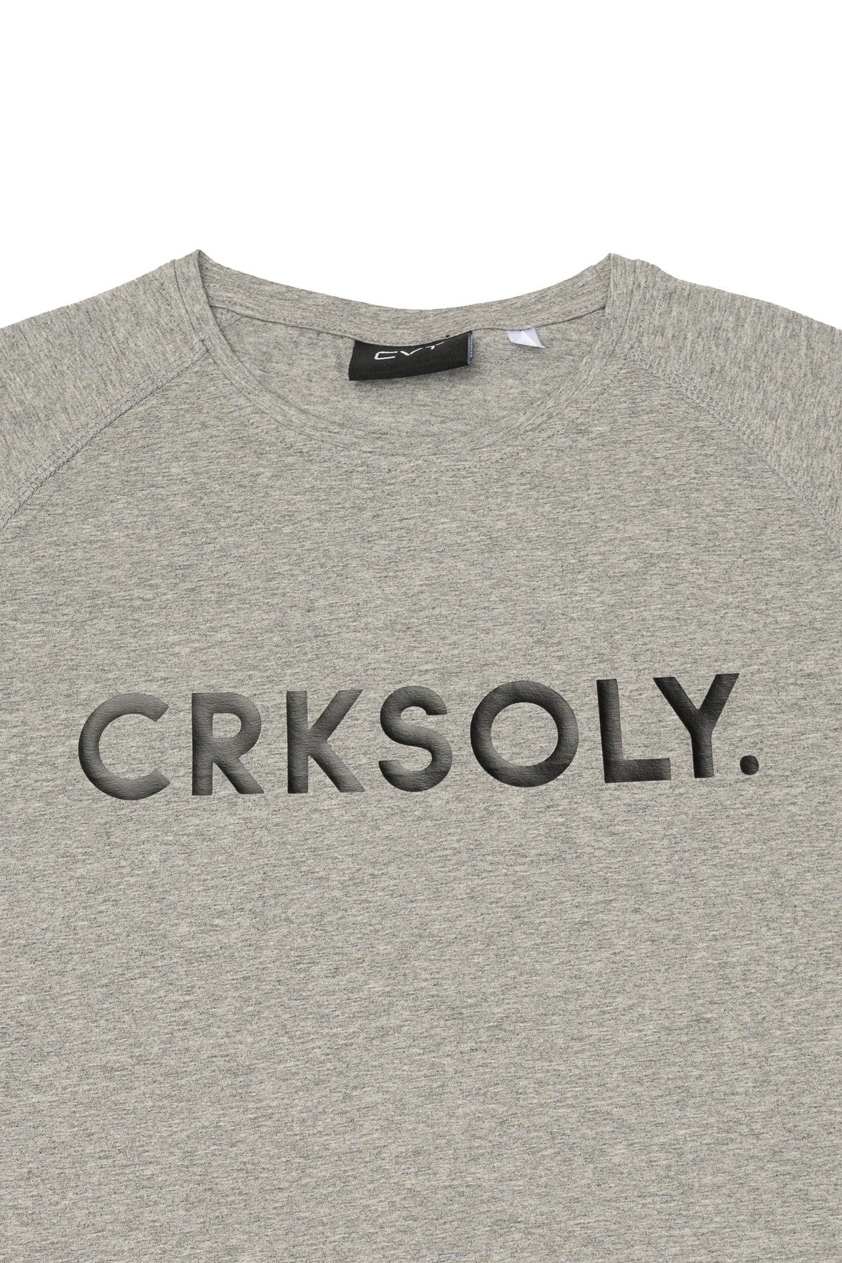 CRKSOLY. Men Gray Cotton-Elastic Tee, product photo 3