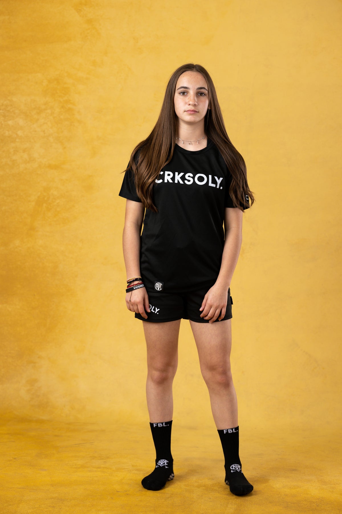 CRKSOLY. Youth Black Training Top, product photo 7