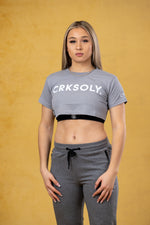 CRKSOLY. Gray Crop Top