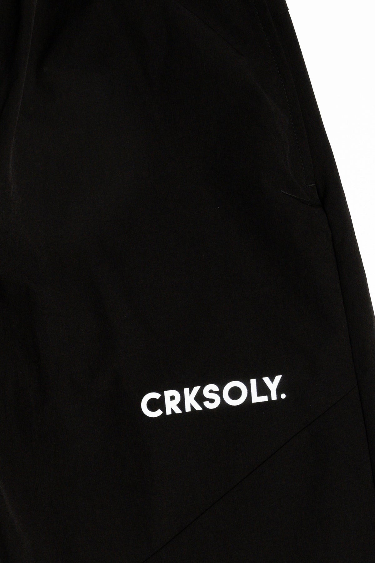 CRKSOLY. Men Black Unisex Windbreaker Pants, product photo 3
