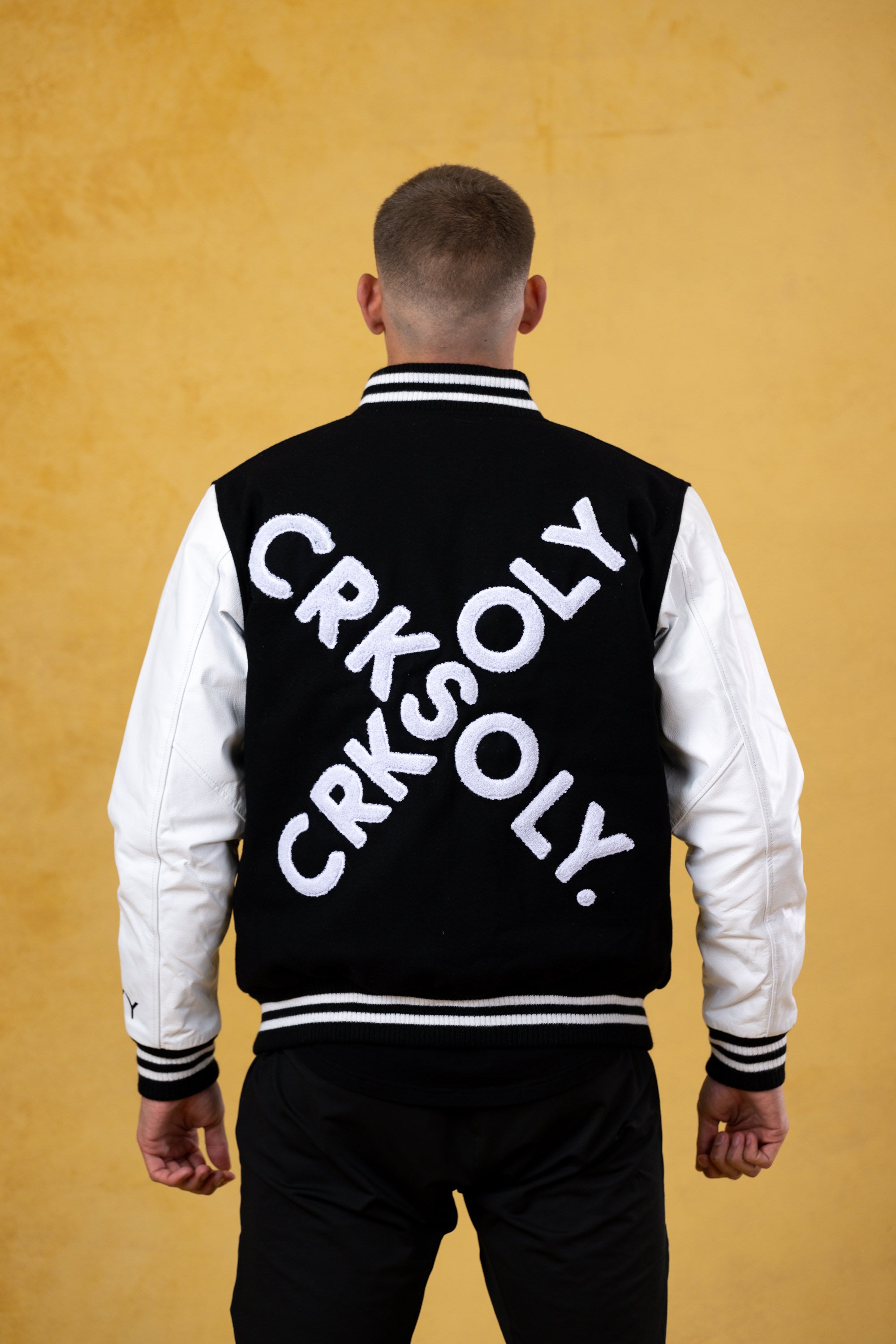 CRKSOLY. Chaqueta universitaria para hombre