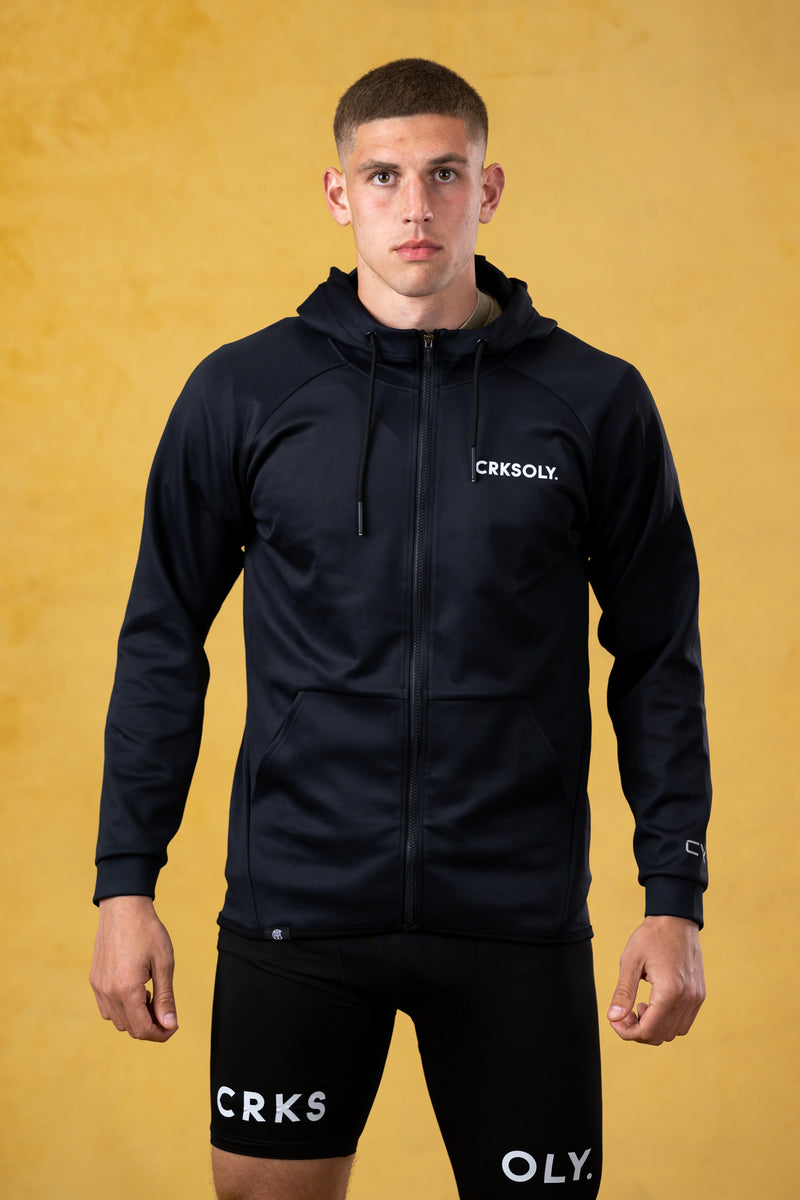 CRKSOLY. Men Black Runner’s Jacket