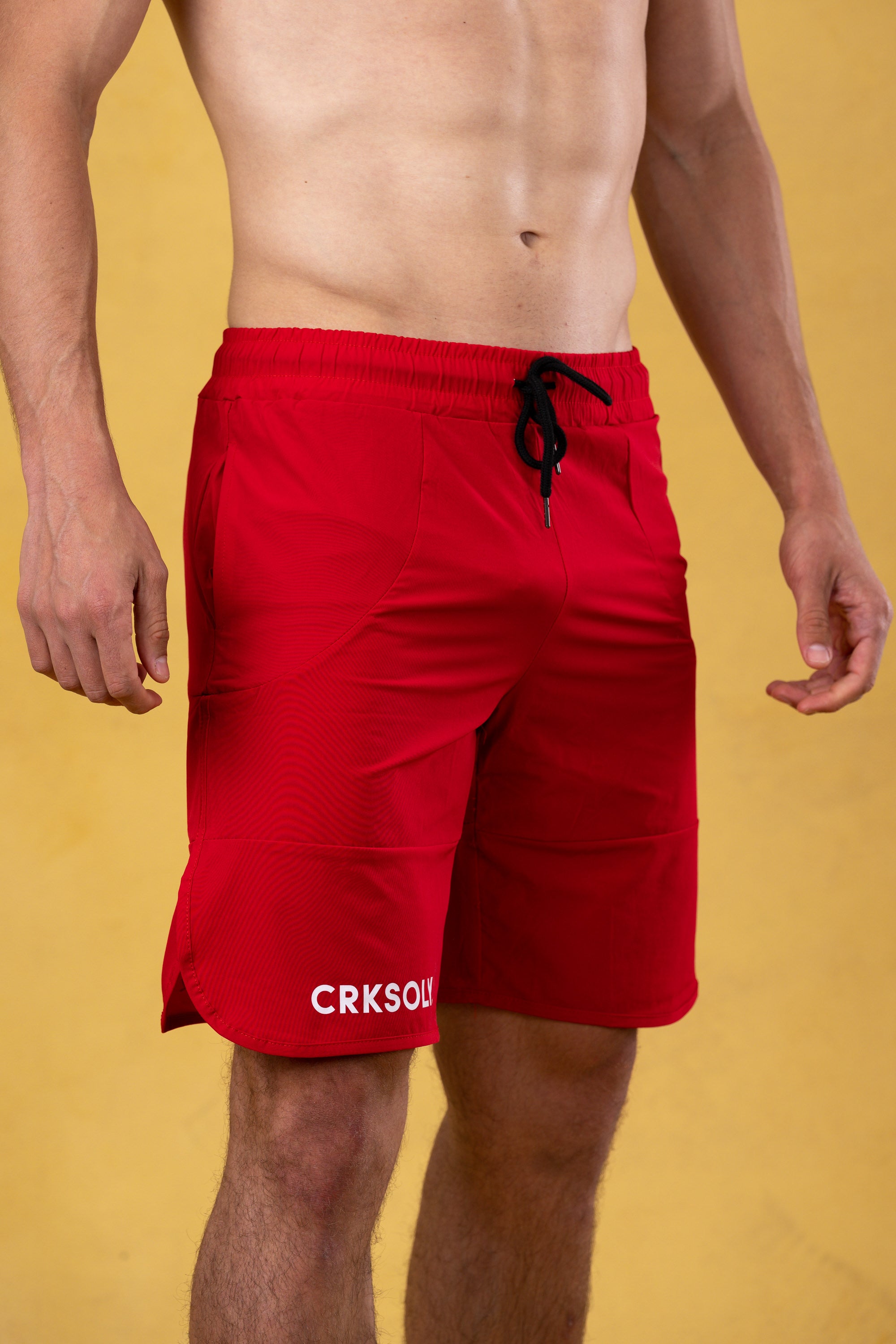 CRKSOLY. Pantalones cortos rojos