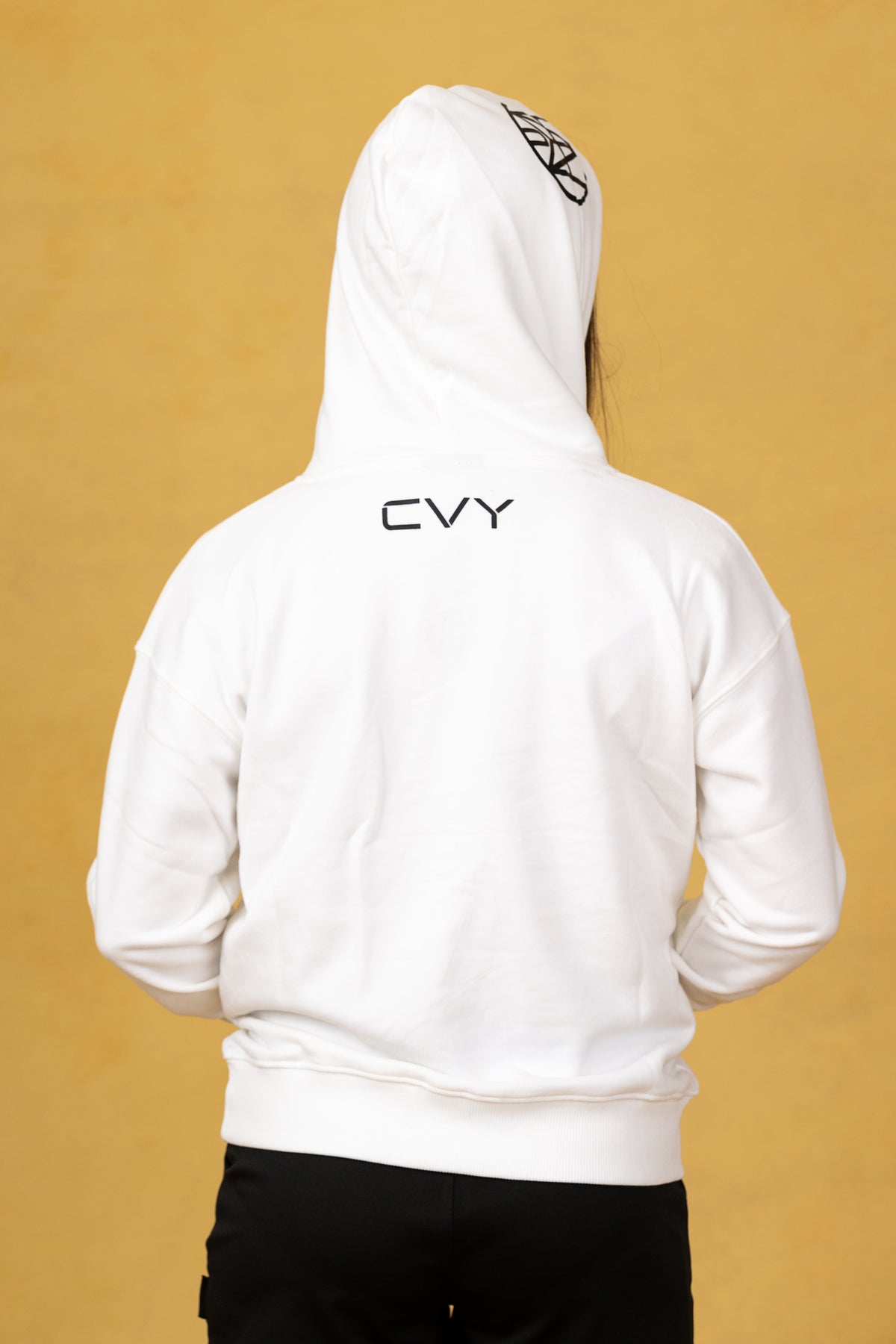CRKSOLY. Youth White Hoodie, product photo 9