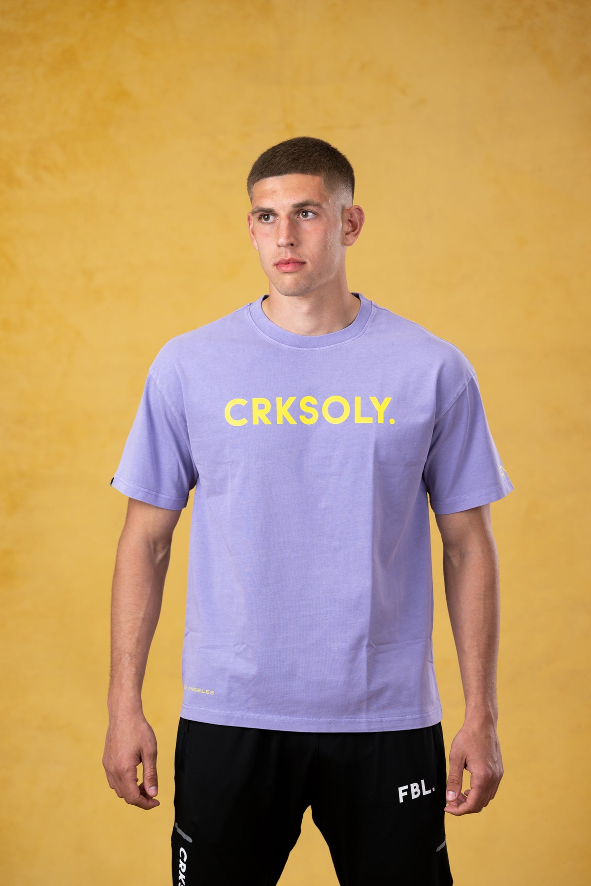 CRKSOLY. Men Light Purple Tee, product photo 4