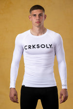 CRKSOLY. Men White Compression Shirt