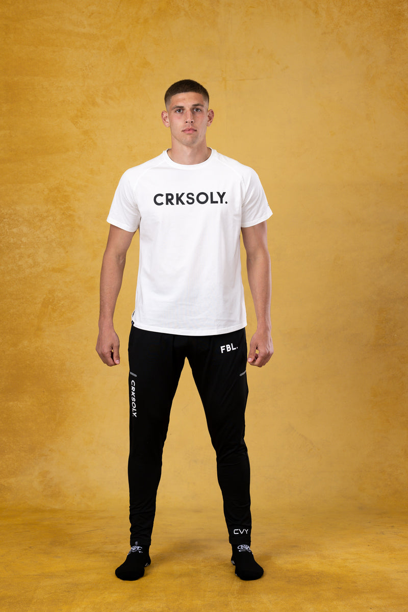 CRKSOLY. White Cotton-Elastic Tee