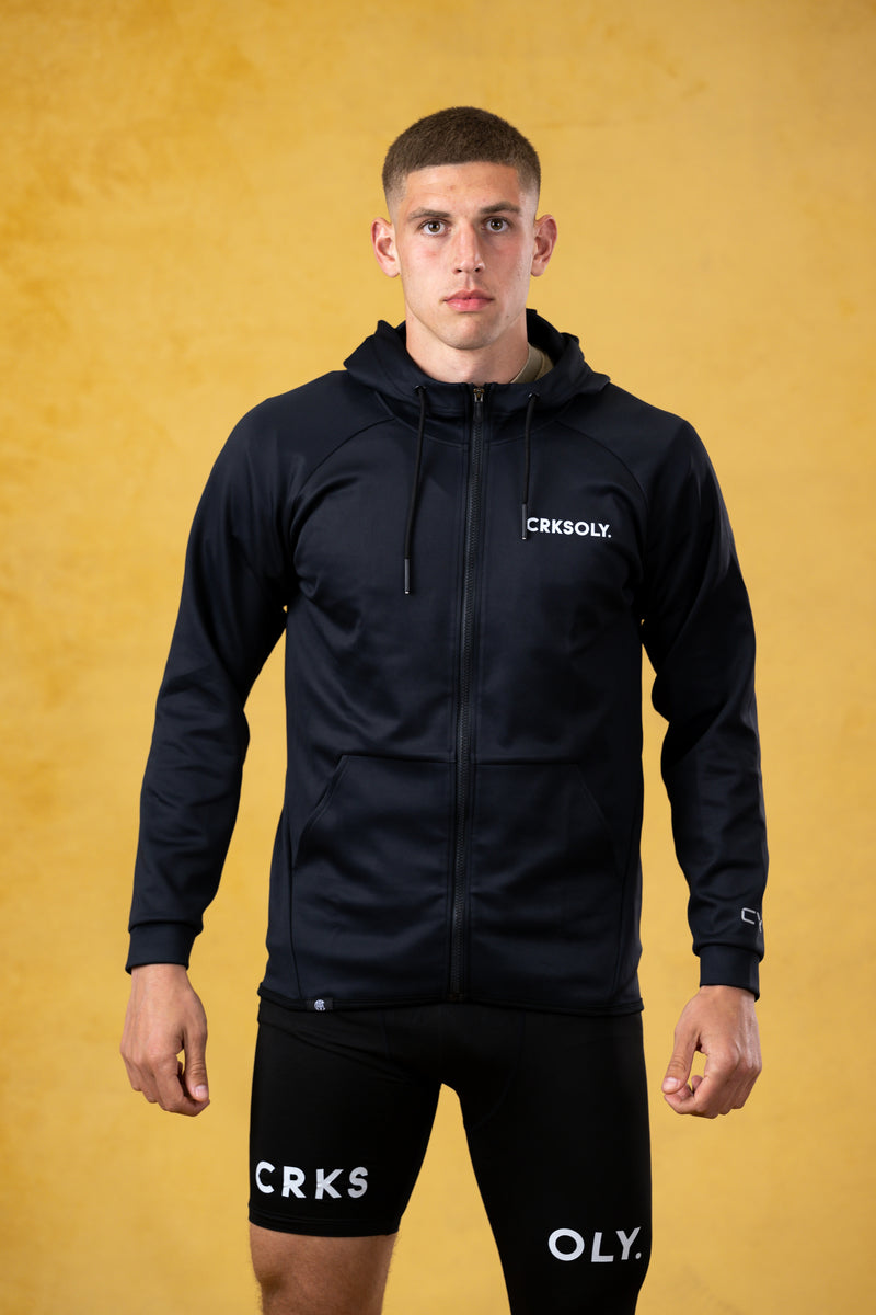 CRKSOLY. Men Black Runner’s Jacket