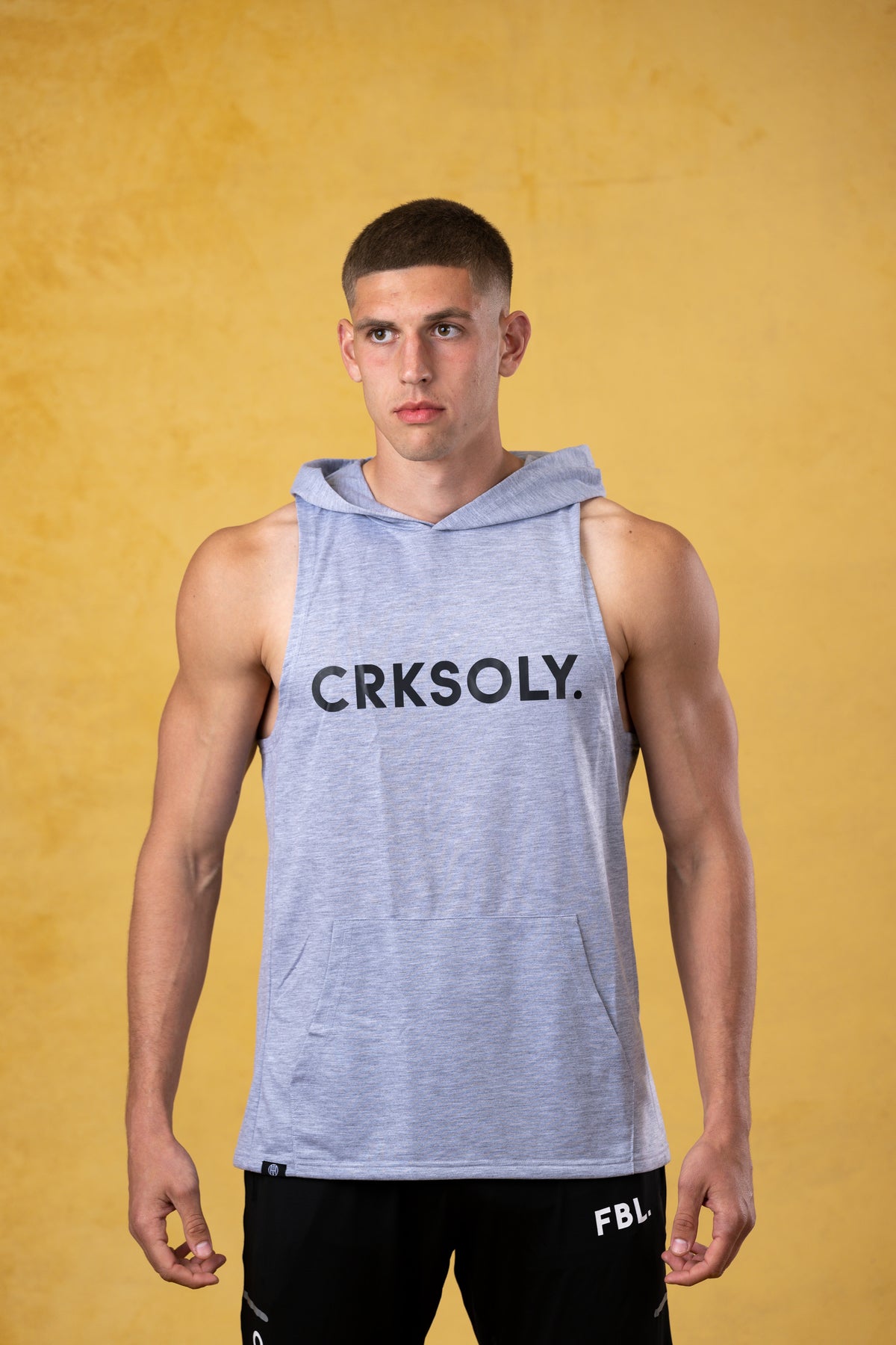 CRKSOLY. Men Hooded Tank Top, product photo 1