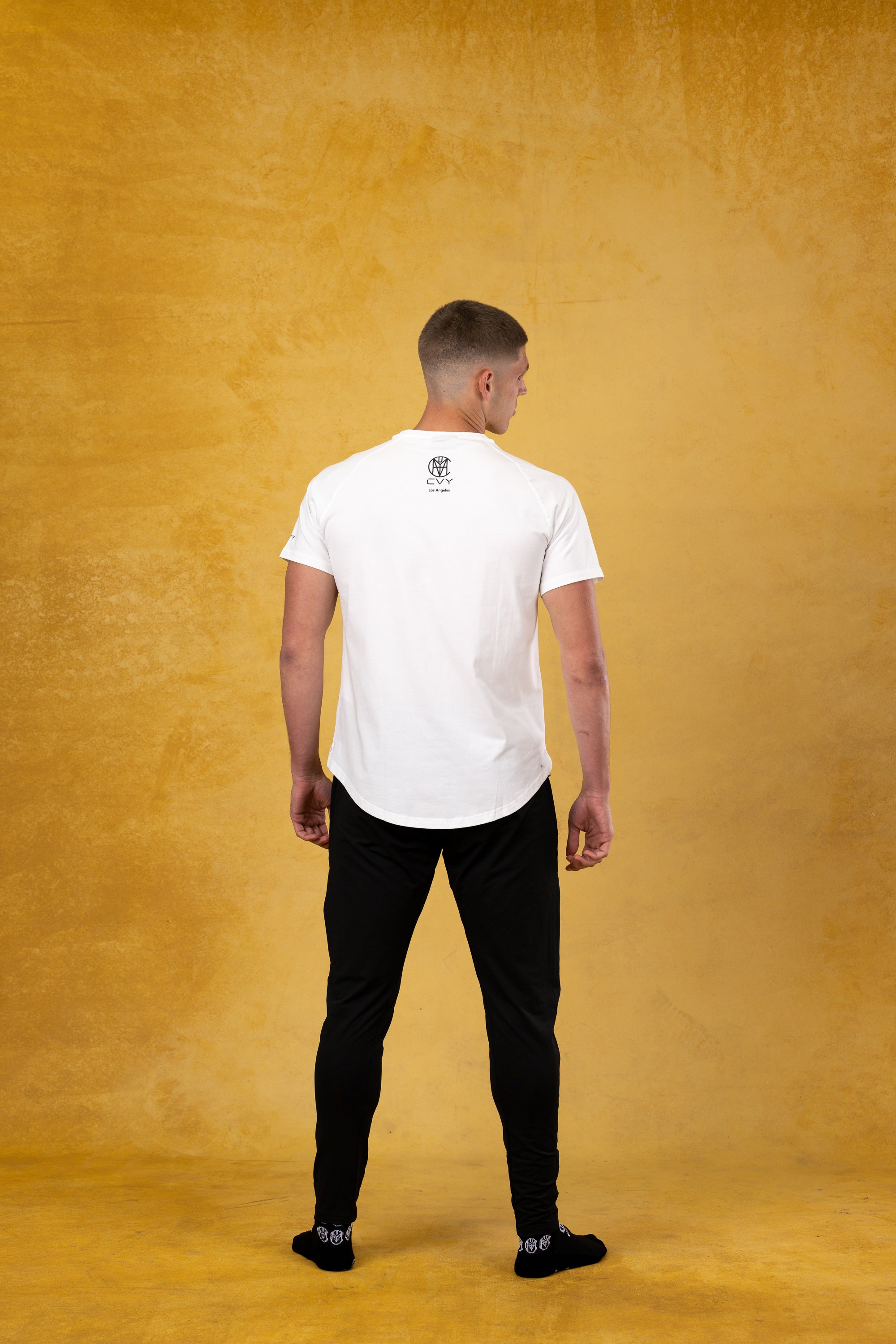 CRKSOLY. Camiseta elástica de algodón blanca